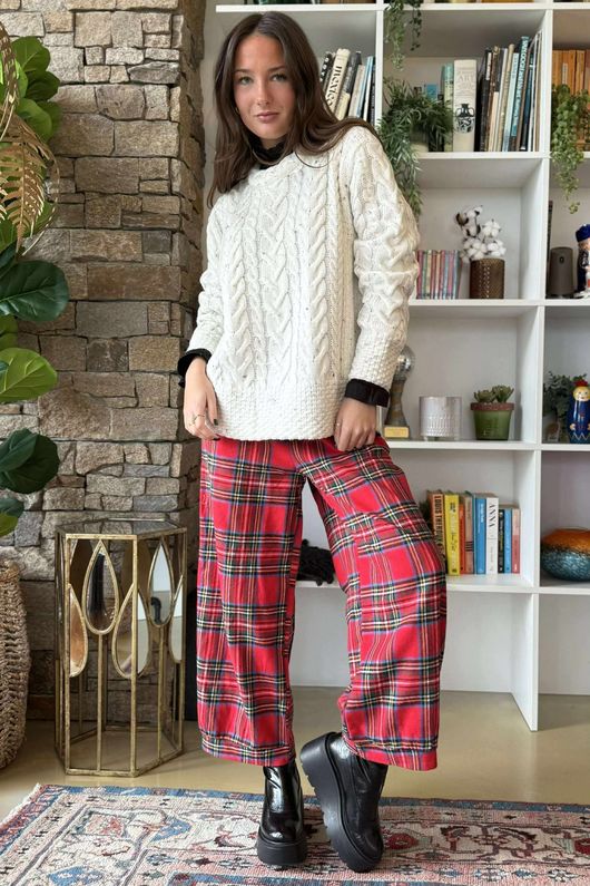 Murray Cable Knit Jumper Cream Fleck /29 =